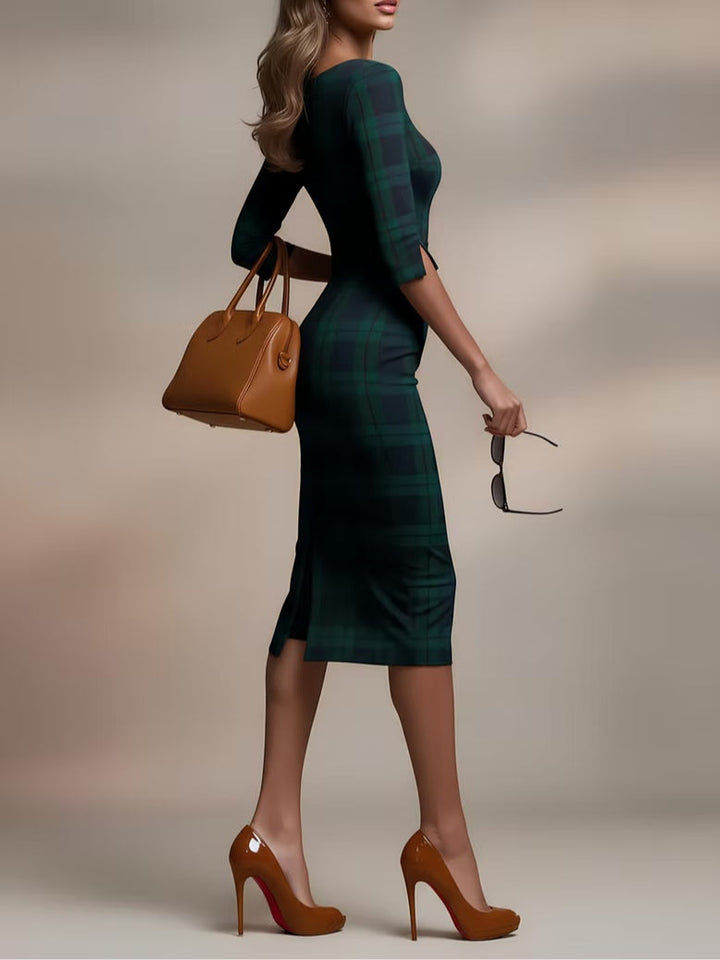 Camellia | Classic sleeve midi dress