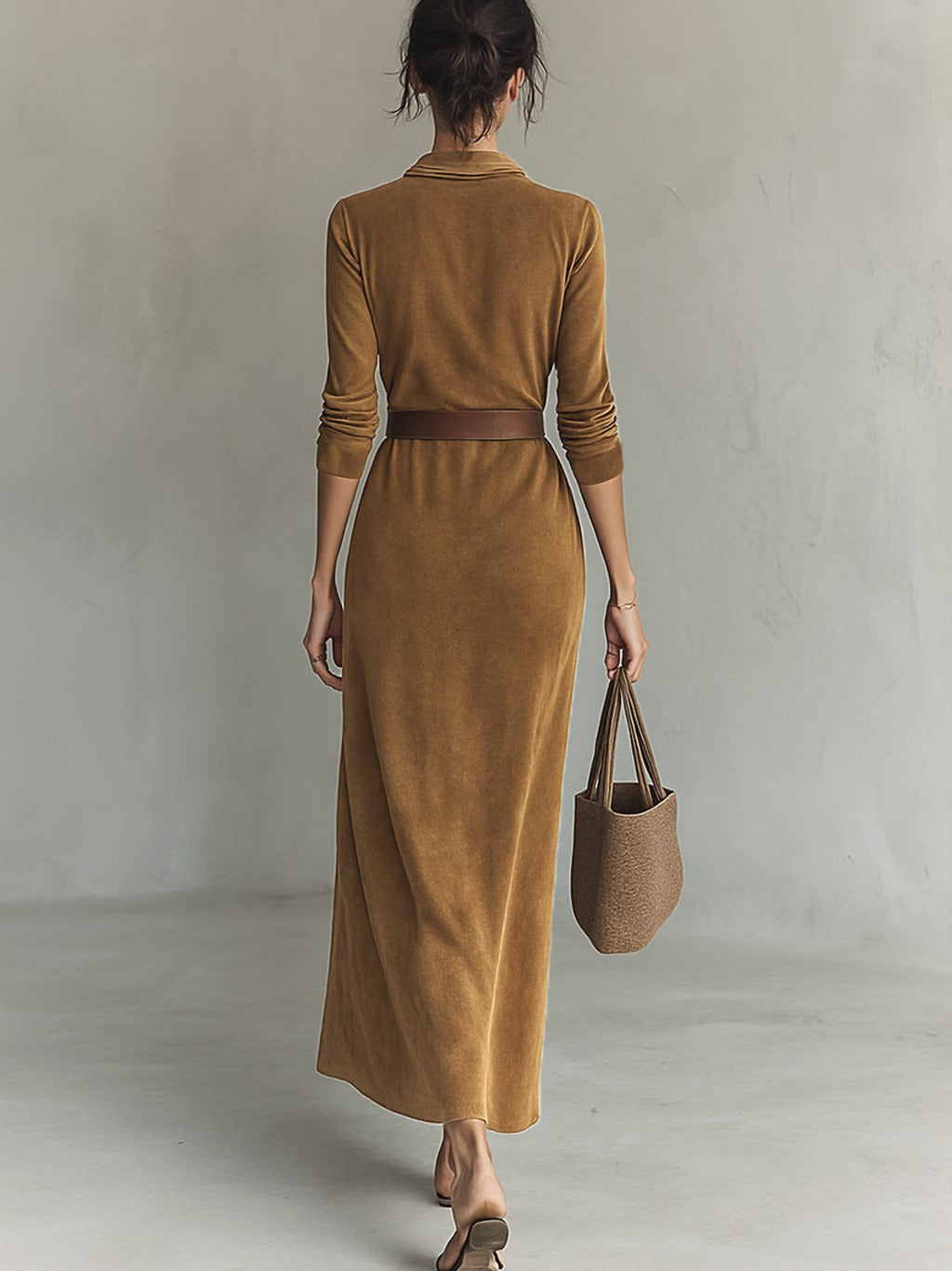 Joanne | Long Suede Dress
