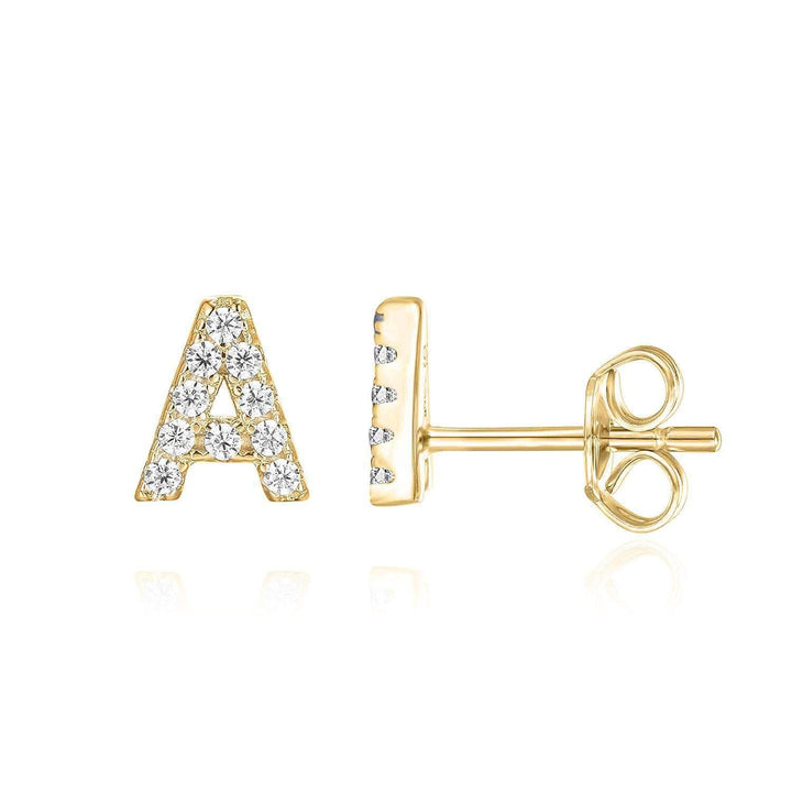 Mikhaela | Letter Earrings 18k Gold