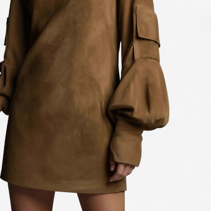 Tania™ Mini Dress with High Collar