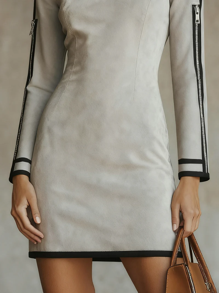 Violetta | High-neck Zip-up Mini Dress