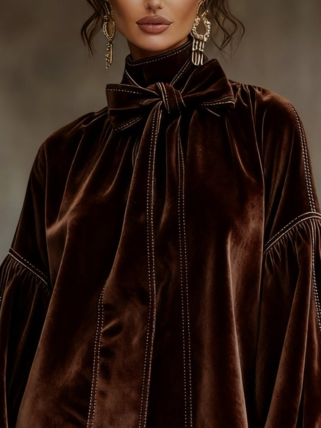 Josephine | Bow Lantern Sleeve Mini Dress