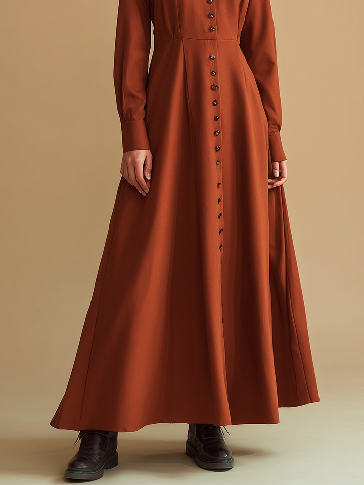 Cynthia | Stand Collar Maxi Dress